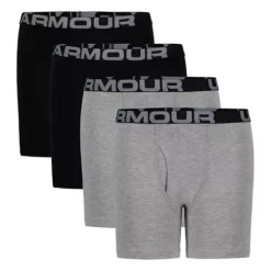 Boys' Under Armour Cotton 4 Pack Boxer Briefs