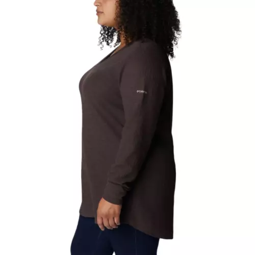 Women's Columbia Plus Size Pine Peak Long Sleeve Thermal Tunic Length T-Shirt 4 Women's Columbia Plus Size Pine Peak Long Sleeve Thermal Tunic Length T-Shirt - Image 2