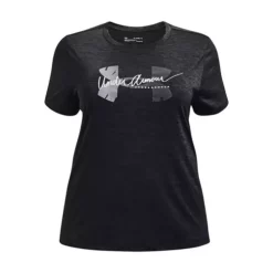 Women's Under Armour Plus Tech™ Twist Script Logo Short Sleeve Shirt