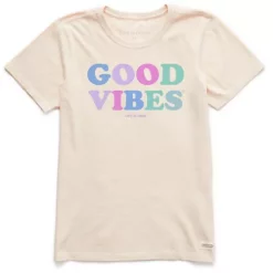 Women's Life Is Good Good Vibes Crusher-Lite Tee