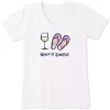 Womens Life Is Good Keep It Simple Wine And Flips V-Neck T-Shirt -O’Neill Shop 19535743896