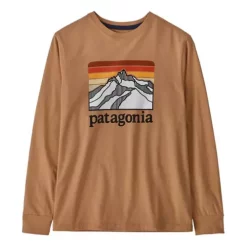 Boys' Patagonia Long Sleeved Regen Organic Logo T-Shirt