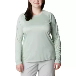 Women's Columbia Plus Size PFG Tidal Heather Long Sleeve Shirt