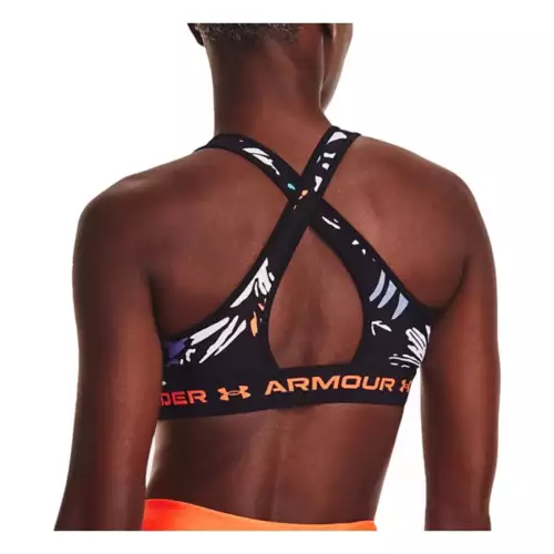 Women's Under Armour Crossback Print Mid Sports Bra 4 Women's Under Armour Crossback Print Mid Sports Bra - Image 2