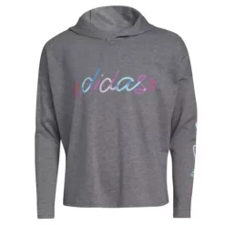 Girls' Adidas Long Sleeve Hooded T-Shirt