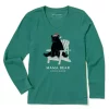 Women's Life Is Good Mama Bear Holiday Adiron Long Sleeve T-Shirt -O’Neill Shop 19629325405