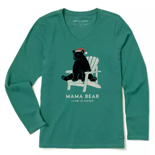 Women's Life Is Good Mama Bear Holiday Adiron Long Sleeve T-Shirt 3 Women's Life Is Good Mama Bear Holiday Adiron Long Sleeve T-Shirt