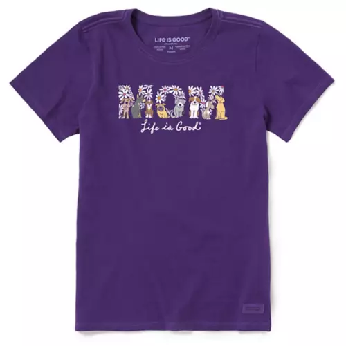 Women's Life Is Good Mom Dogs Short Sleeve T-Shirt 3 Women's Life Is Good Mom Dogs Short Sleeve T-Shirt