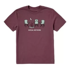 Men's Life Is Good Social Network Camp Crusher T-Shirt