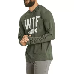 Men's Life Is Good WTF Active Hooded Long Sleeve T-Shirt