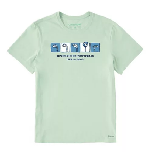 Men's Life Is Good Diversified Portfolio Golf Clubs Crusher T-Shirt 3 Men's Life Is Good Diversified Portfolio Golf Clubs Crusher T-Shirt