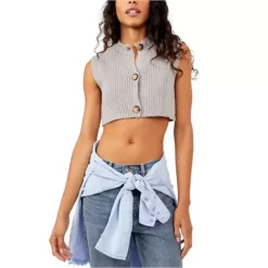 Women's Free People Naiome Micro Vest