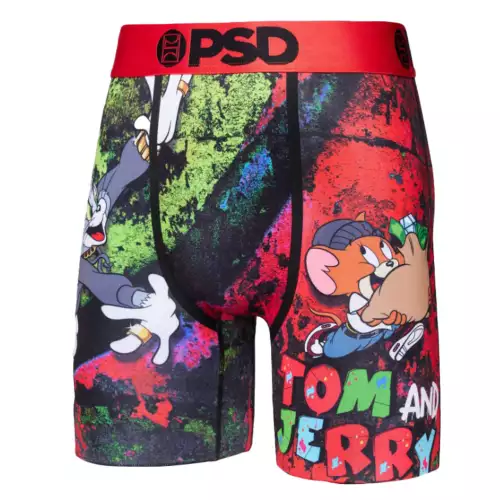 Men's PSD Tom And Jerry Boxer Briefs 3 Men's PSD Tom And Jerry Boxer Briefs