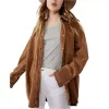 Women's Free People Baby Cord Button Up Shirt
