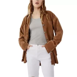 Women's Free People Baby Cord Button Up Shirt -O’Neill Shop 19679001643 4