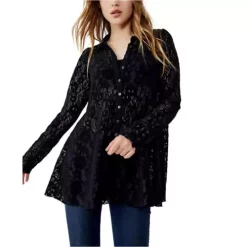 Women's Free People Heather Button Up Shirt