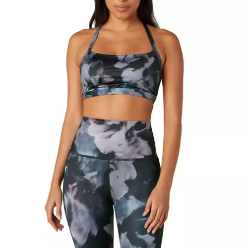 Women's Beyond Yoga Lux Print T-Back Luxe Sports Bra 3 Women's Beyond Yoga Lux Print T-Back Luxe Sports Bra