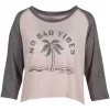 Women's Salt Life No Bad Vibes Raglan Graphic T-Shirt -O’Neill Shop 88985636414