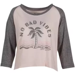 Women's Salt Life No Bad Vibes Raglan Graphic T-Shirt
