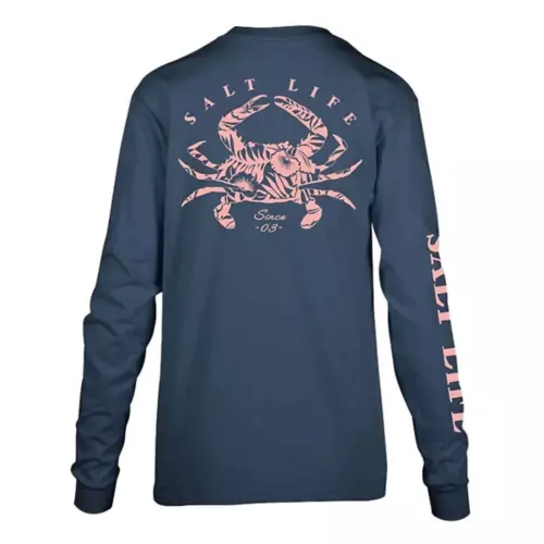 Women's Salt Life Crab Tropics Long Sleeve T-Shirt 6 Women's Salt Life Crab Tropics Long Sleeve T-Shirt - Image 4